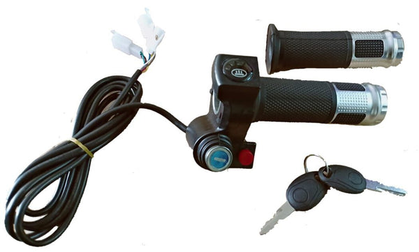 24V 36V 48V 72V Scooter EBike Electric Throttle Grip Handlebar LED Indicator - BE0303