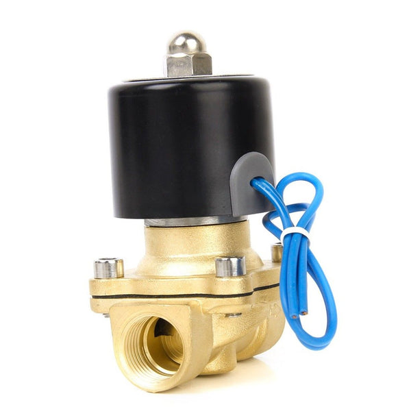 24V Dc 1/2" Brass Electric Solenoid Valve Water Air Fuels Gas Normal Closed New