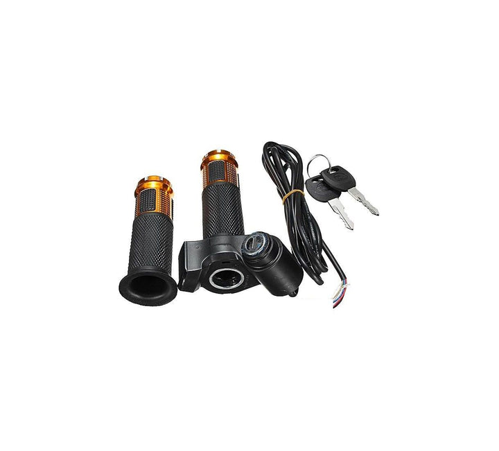 24V 36V 48V 72V Scooter EBike Electric Throttle Grip Handlebar LED Digital Meter - Orange Color - BE0300