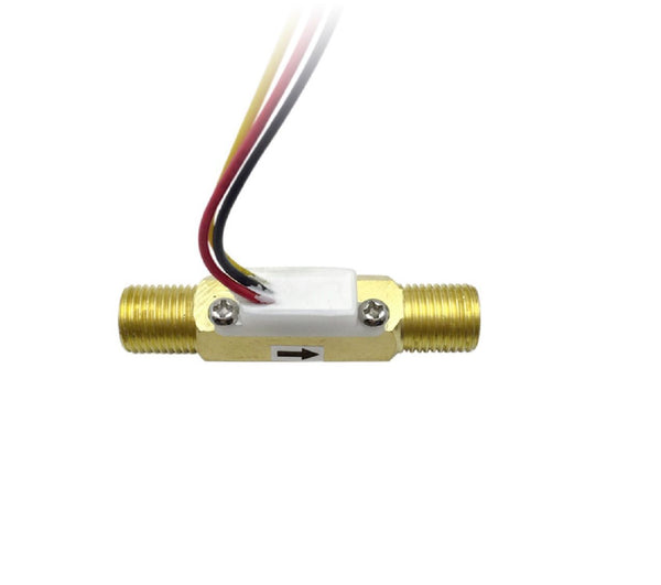 Brass G1/4" BSP Hall Effect Flow Sensor Water 0.35-3.0L/min OD12 waterTurbine Flowmeter SEN-HZ41WC