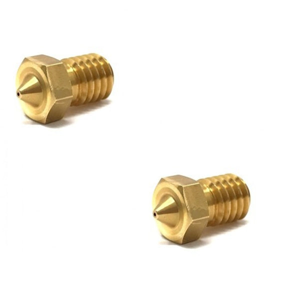 M6 Thread Brass Nozzle V5 V6 UM Compatible – 1.75mm x 0.4mm for 3D printer (2 pcs).