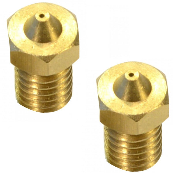 M6 Thread Brass Nozzle V5 V6 UM Compatible – 1.75mm x 0.3mm (for 3D printer) (2 pcs).