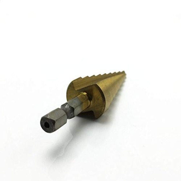 Titanium HSS 9-Step Cone Drill 4-12MM Hex Shank 1/4 Hole Cutter Drilling Tool