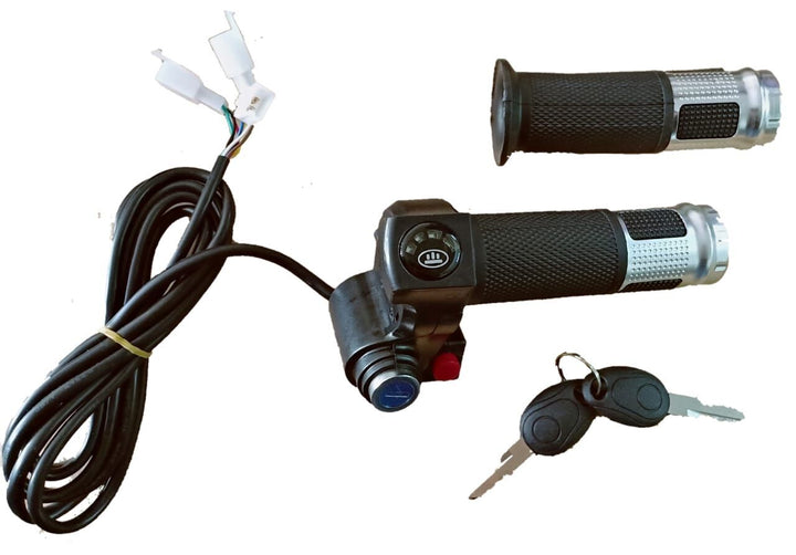 24V 36V 48V 72V Scooter EBike Electric Throttle Grip Handlebar LED Indicator - BE0303