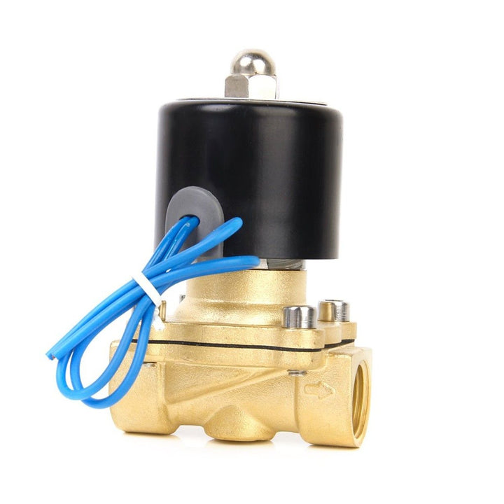 24V Dc 1/2" Brass Electric Solenoid Valve Water Air Fuels Gas Normal Closed New
