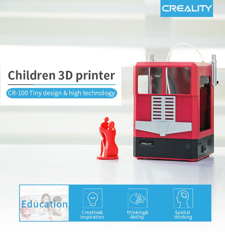 Creality Children CR-100 3d printer 100*100*80mm Printing Size 1.75mm 0.4mm Nozzle Support