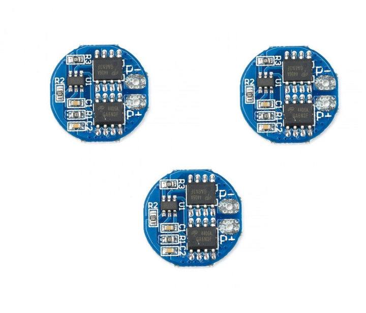Robodo 2 Series 8.4V Lithium Battery Protection Plate with Circular 7.4V Overcharge, Over Discharge Protection, 5A Operating Current, 7A Current Battery Management System BMS - 3 Pieces.