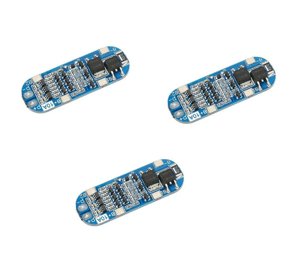 3 Series 11.1V, 12V, 12.6V Lithium Battery Protection Plate with Overcharge, Over Discharge, Short-Circuit Function, 10A Current Battery Management System BMS (3 pcs).