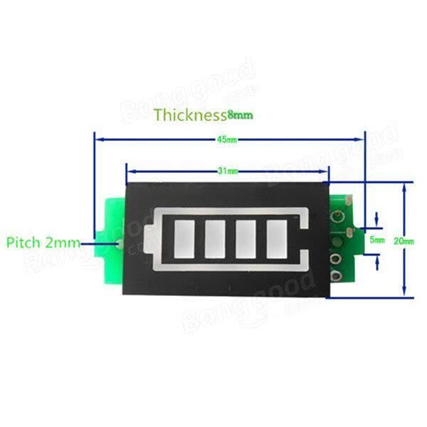 7.4 lipo battery indicator display board power storage minister for rc