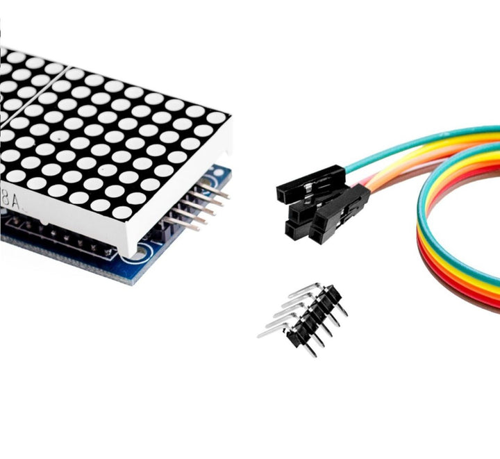 MAX7219 Dot Led Matrix Module 4 In 1 Display with 5P Line Module For Arduino Micro-controller