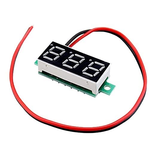 Blue LED 5-Digit 0.36" Digital Voltmeter – DC 0-33.000V – 3-Wire Panel Mount Voltage Meter