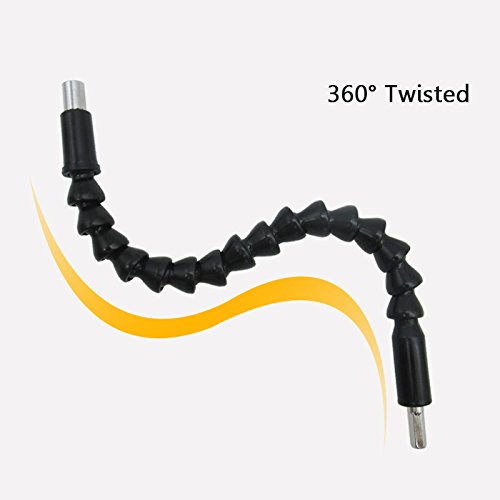 Generic Other : 295mm Flexible Shaft Bit Magnetic Screwdriver Extension Drill Bit Holder Connect Link for Electronic Drill 1/4.