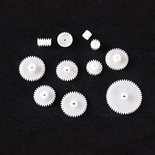 11 Kinds of Plastic Shaft Crown Differential Gears DIY For Toy Robot.