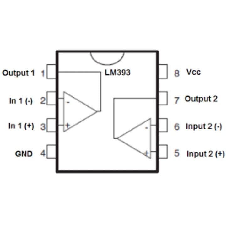 LM393 SOP8 Low Power Low Offset Voltage Dual Comparator (10 pcs).