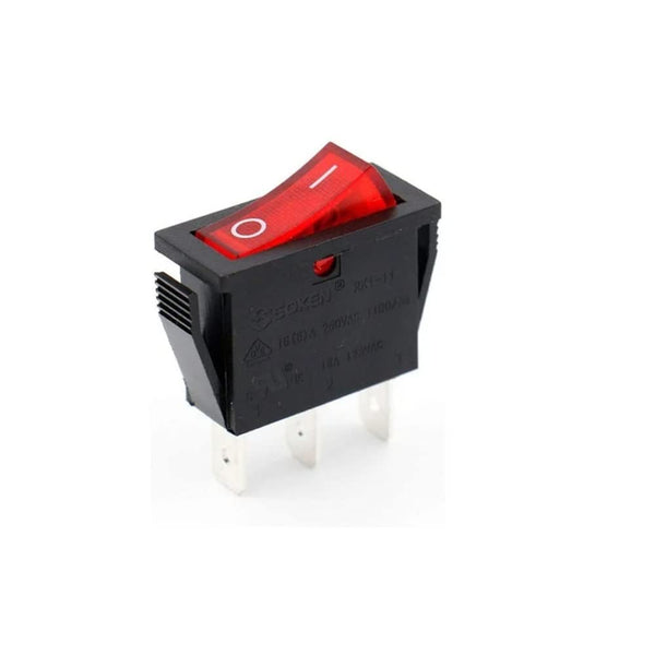 16A 250V SPDT ON-OFF Rocker Switch with Light (5 pcs).