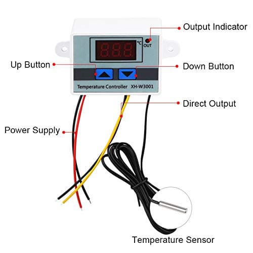 XH-W3001 DC 12V 120W Digital Microcomputer Thermostat Switch.