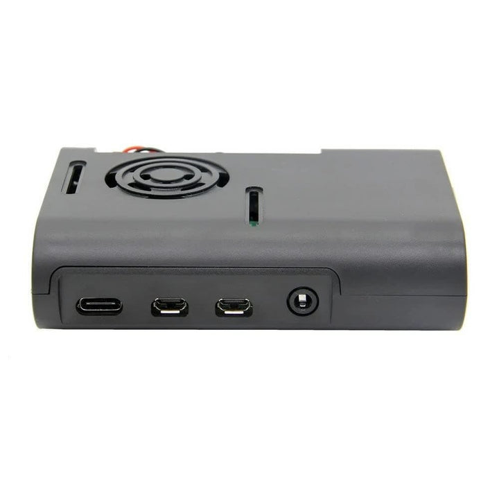 Black/Transparent Protective ABS Case Support Cooling Fan for Raspberry Pi 4 Model B - A.