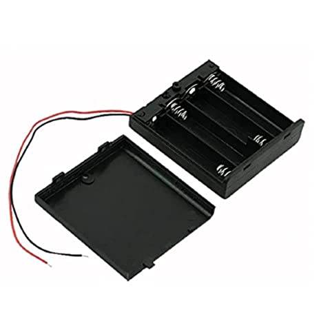 (4pcs) 4 x 1.5V AAA battery holder with cover and On/Off Switch.