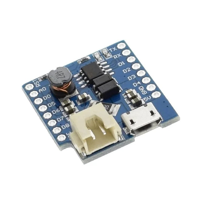 WeMos D1 Lithium Battery Charger Board with Mini USB.