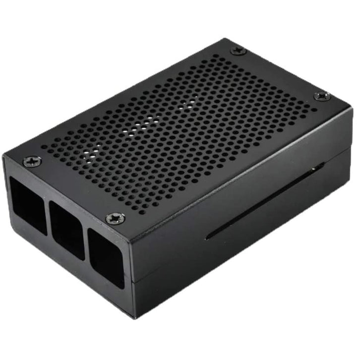 Raspberry Pi 4 Case RPI 4 Aluminum Case RPI 4B Metal Shell Black Enclosure for RPI 4 Model B (Black).