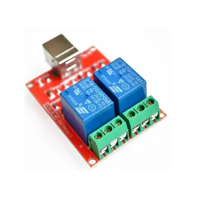 2 Channel 5V Relay Module Non-Drive USB Control Switching Module 10A 250V.