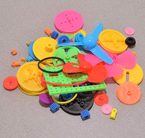 DIY 55Pcs/lot Colorful Plastic Motor Gear Kit.