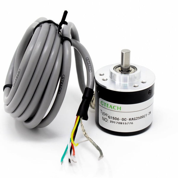 2500 PPR Solid Shaft ABZ 3-Phase 5-24V Incremental Photoelectric Rotary Encoder.