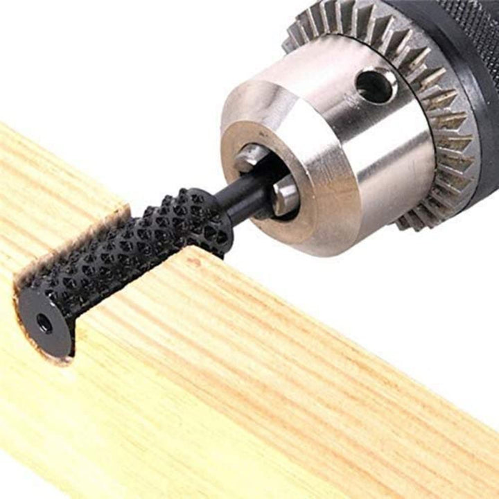 5 Pcs/Set High Speed Steel Burr Drill Bit Set Wood Carving Rasps for Dremel Shank Burs Tools Cutting Tool Black.