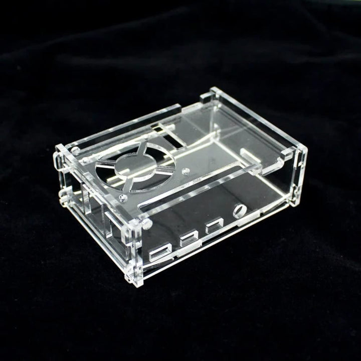 Acrylic Case for Raspberry PI 4 Model B with Cooling Fan Slot.