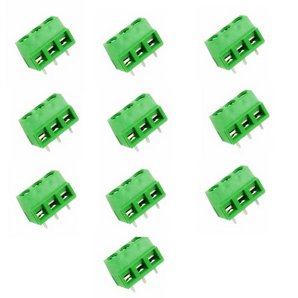 3 Pin 5.08mm Pitch Plug-in Screw Terminal Block Connector.