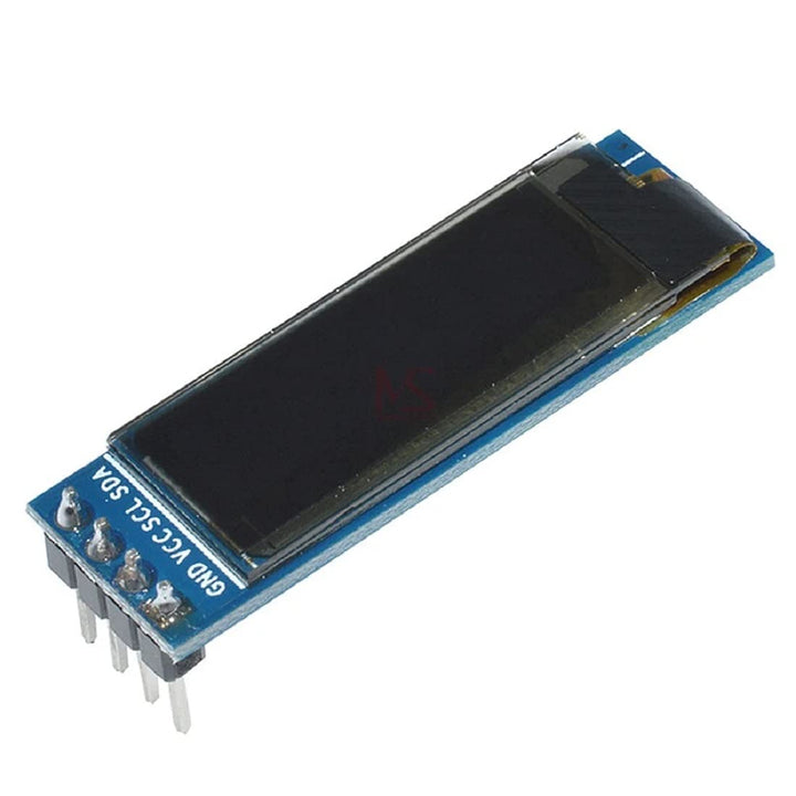 0.91 inch 128×32 Blue OLED Display Module with I2C/IIC Serial Interface.