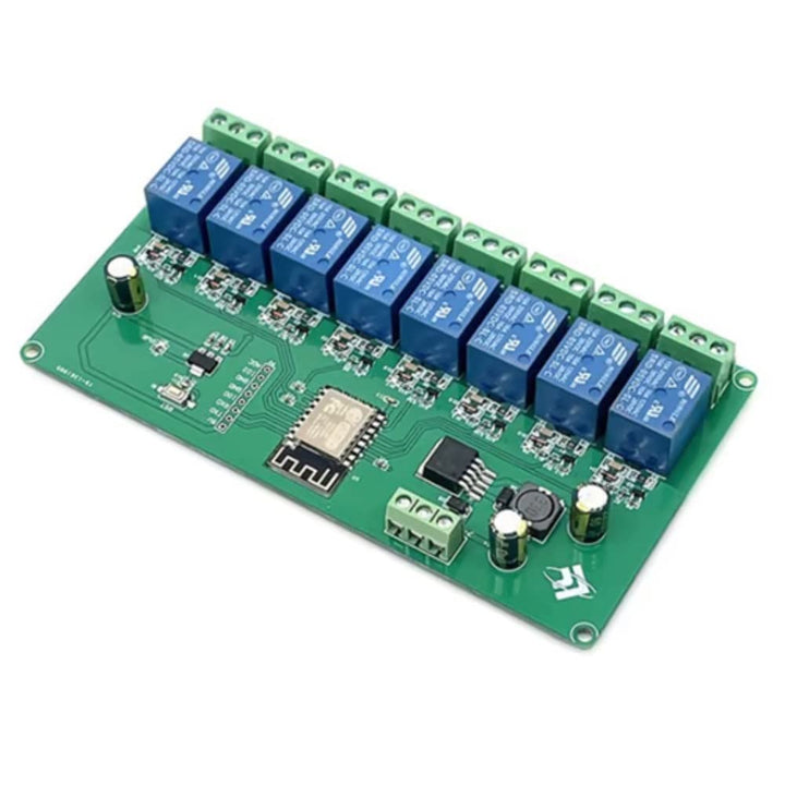 5V/7-28V ESP8266 WIFI 8 Channel Relay Module ESP-12F Development Board Power Supply Wireless WIFI Module.