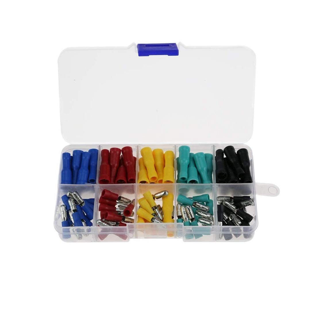 100Pair Insulated Female & Male Connector Wire Crimp Terminal Set | Robodo