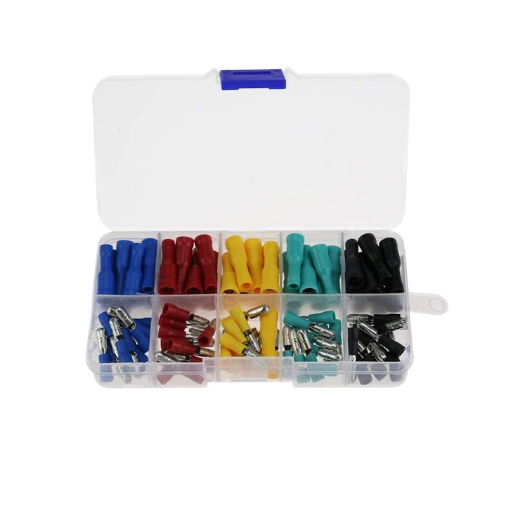 100Pair Insulated Female & Male Connector Wire Crimp Terminal Set.