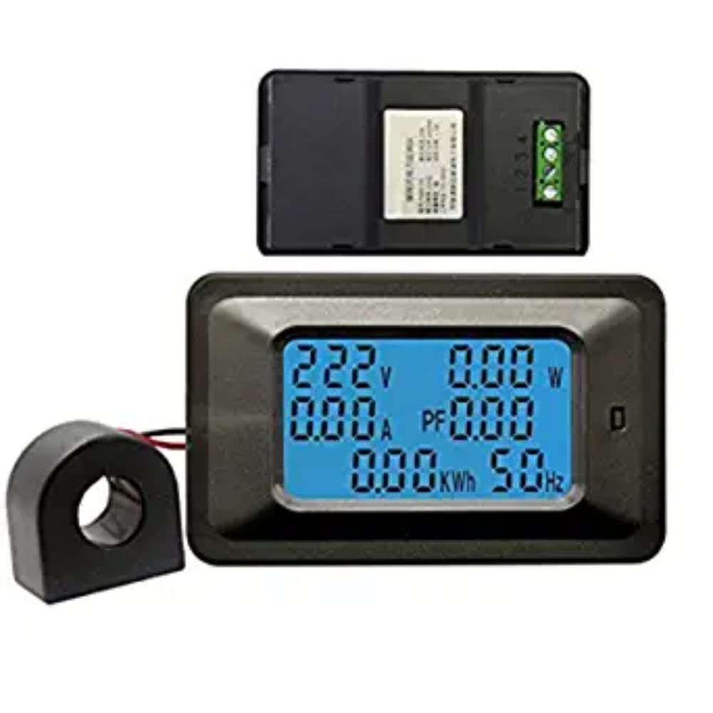 Meter Simple Back AC 20KW 100Amp 6 in 1 Digital Energy Meter Power Meter with Blue Back ...