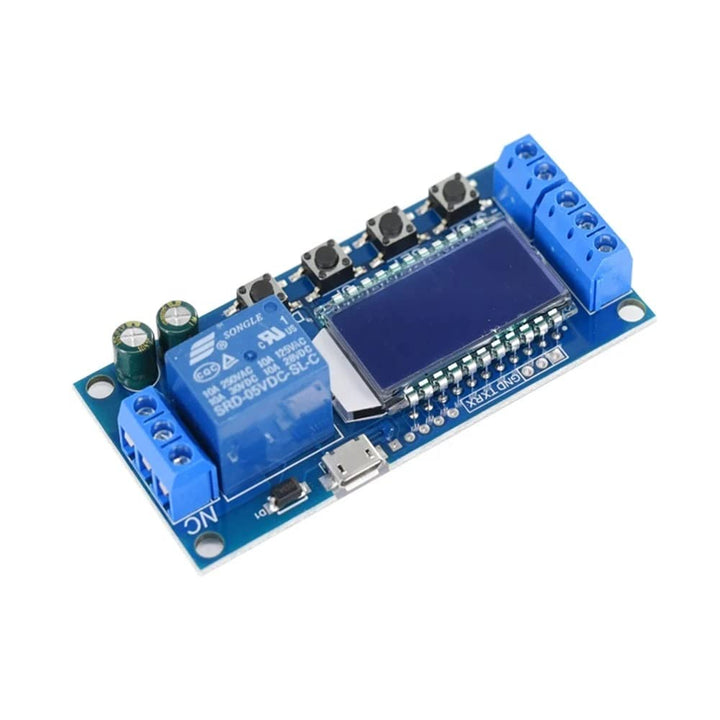 XY-LJ02 6-30V Micro USB, Digital LCD Display Time, Delay Relay Module, Control Timer Switch, Trigger Cycle Timing.