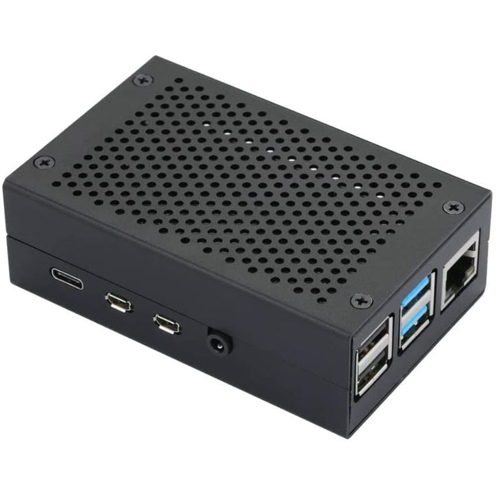 Raspberry Pi 4 Case RPI 4 Aluminum Case RPI 4B Metal Shell Black Enclosure for RPI 4 Model B (Black).