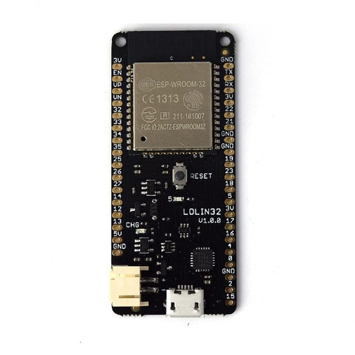 WeMos LOLIN32 V1.0.0 based on ESP32 Rev1 Wifi Bluetooth Board.