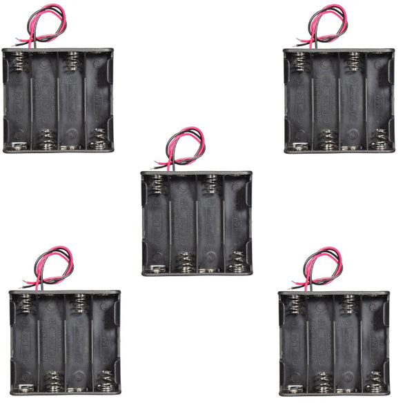 4 x AA Battery Holder Box, Without Cover (5 pcs).