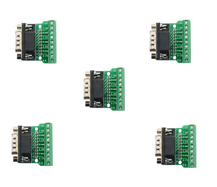 DB9 Female Screw Terminal to RS232 RS485 Conversion Board (5pcs).