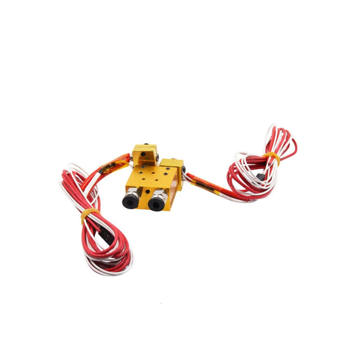 Double Head 2 in 1 out J-Head Remote Extruder 3D Printers Extrusion Parts Hot End All Metal Heat Sink 1.75mm 0.4mm Bowden Part