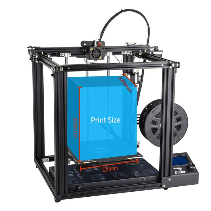 Creality 3D Ender-5 DIY 3D Printer Kit 220*220*300mm Printing Size With Resume Print Dual Y-Axis Motor Soft Magnetic Sticker Support Off-line Print