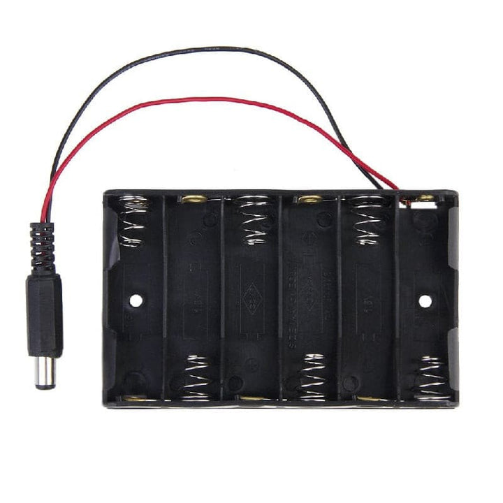 6 x 1.5V AA Battery Holder with DC 2.1 Power Jack.