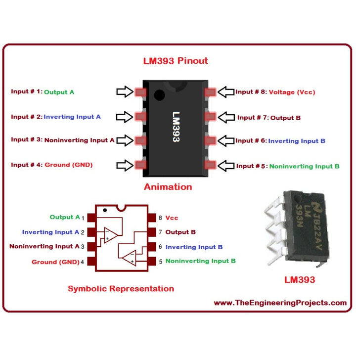 LM393 SOP8 Low Power Low Offset Voltage Dual Comparator (10 pcs).