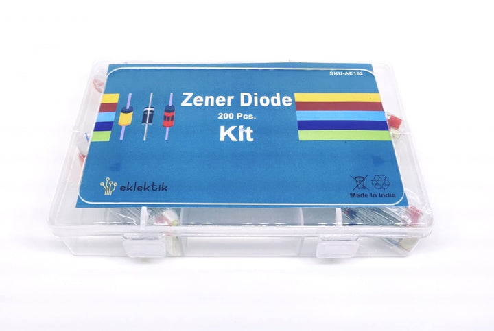 Eklektik 200pcs 10Values 1W Zener Diode Assortment Kit with Clear Box 1N4728 - 1N4737.