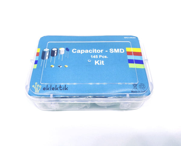 Eklektik 145 Pcs SMD Capacitors Assorted Box Kit, 10 Values 0.47uF ~ 470uF SMD Electrolytic Capacitors Assortment Kit.