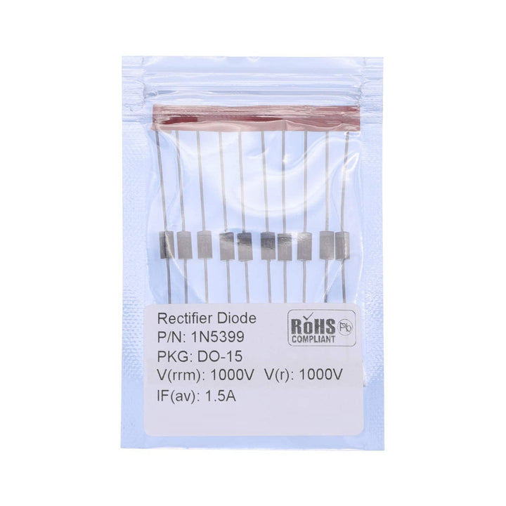 1N5399 Rectifier Diode 1.5A 1000V DO-15 (DO-204AC) Axial 5399 IN5399 1.5 Amp 1000 Volt Electronic Silicon Diodes (100 Pcs).