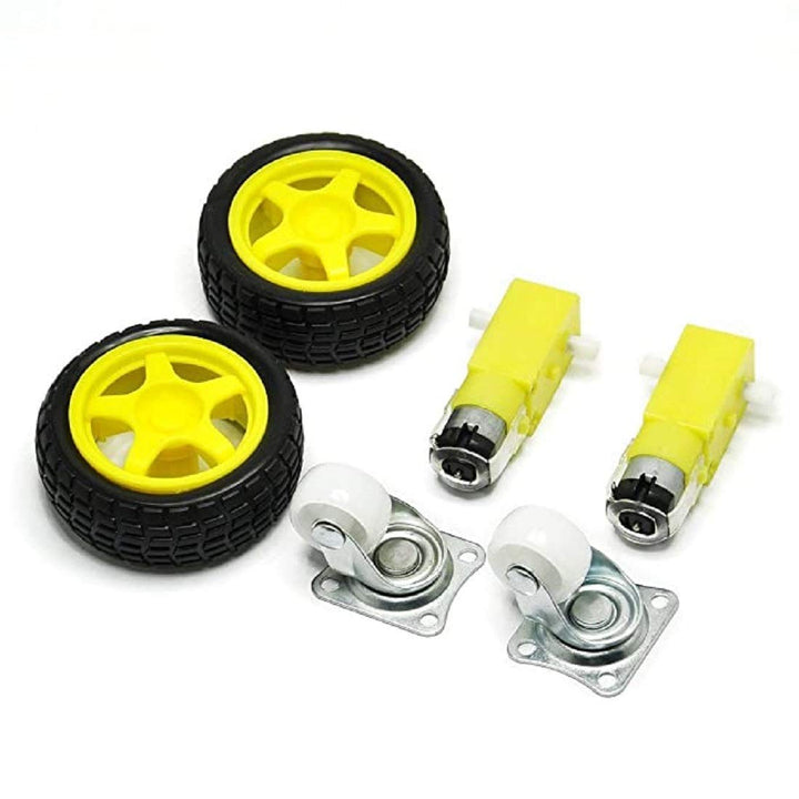 2WD Mini Round Double-Deck Smart Robot Car Chassis DIY Kit.