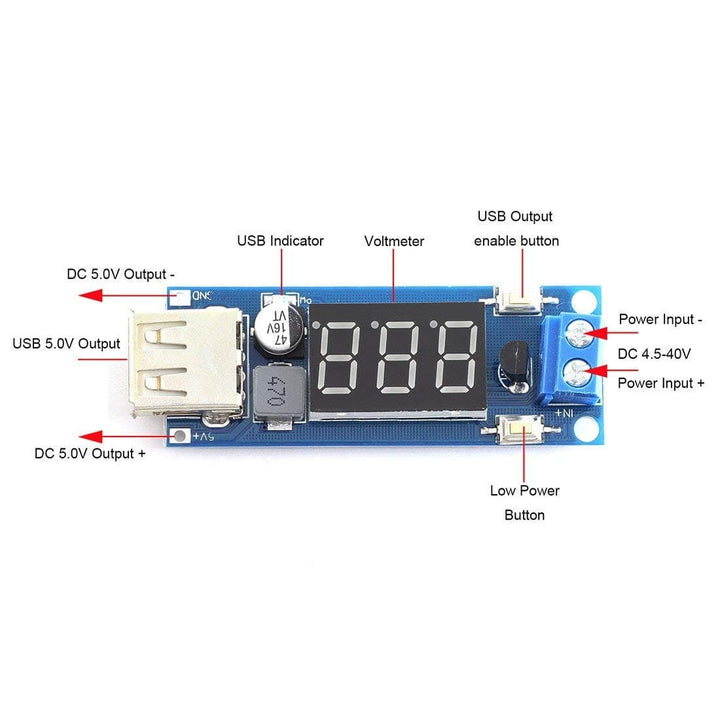 DC 6V -40V TO 5V 3 AMP DOUBLE USB CHARGER DC -DC STEP DOWN CONVERTER MODULE.