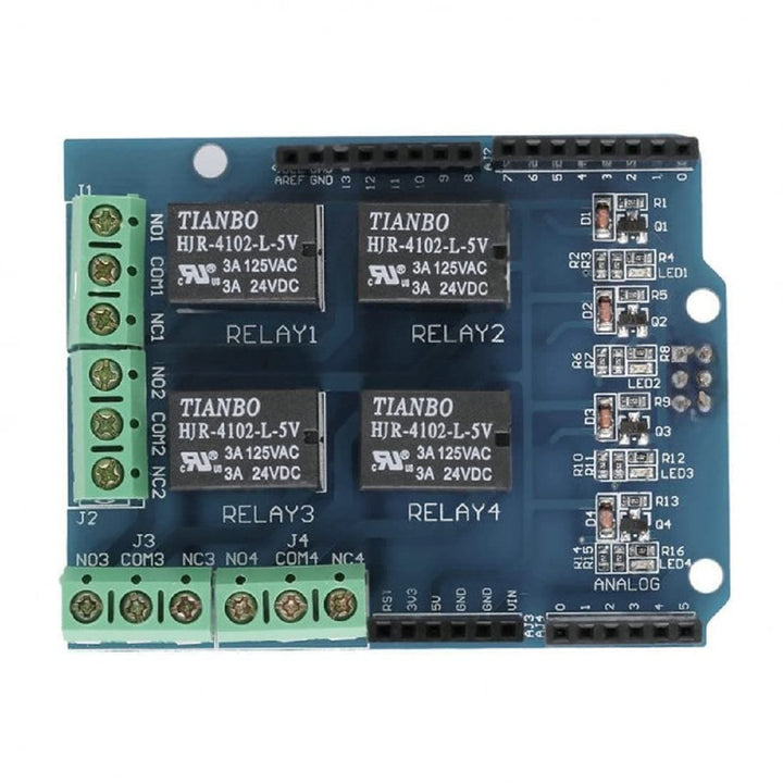 4 Channel 5V Relay Module Shield for Uno | Robodo